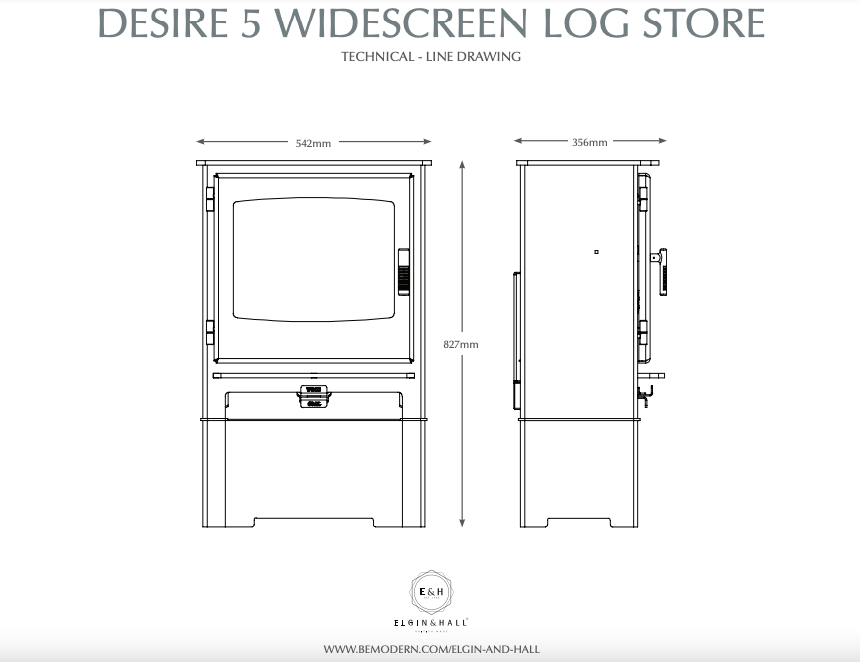 BE MODERN FLARE DESIRE 5 WIDESCREEN MULTI-FUEL STOVE