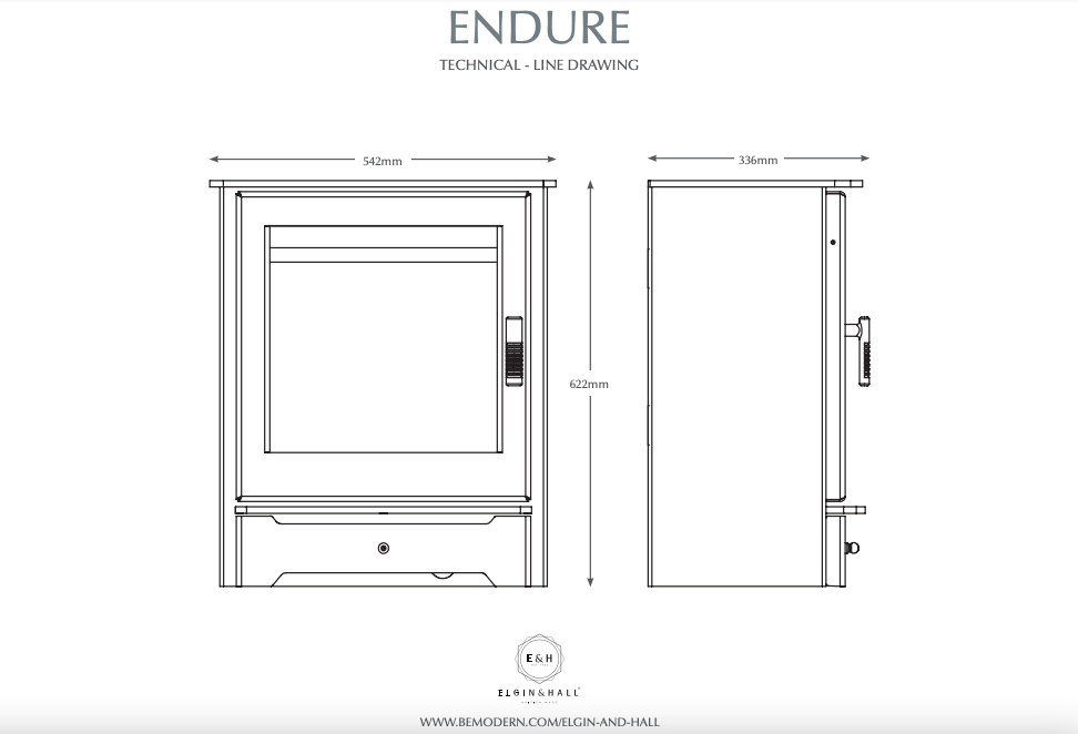 BE MODERN FLARE ENDURE BALANCED FLUE GAS STOVE