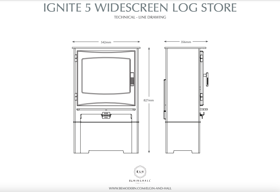 BE MODERN FLARE IGNITE 5 WIDESCREEN MULTI FUEL STOVE