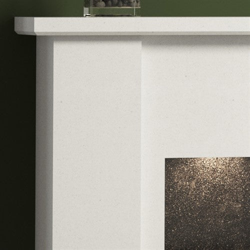 BE MODERN FLARE 48" ELDA MICRO-MARBLE FIREPLACE