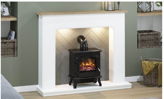 BE MODERN FLARE SENNEN TIMBER INGLENOOK FIREPLACE