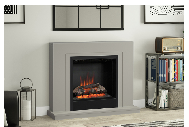 BE MODERN FLARE 38" COLBY FLOOR STANDING TIMBER ELECTRIC FIREPLACE