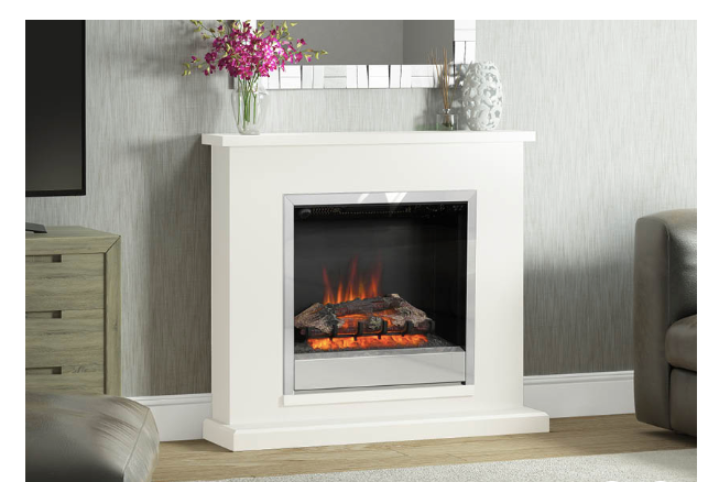 BE MODERN FLARE 40" ELSHAM TIMBER ELECTRIC FIREPLACE