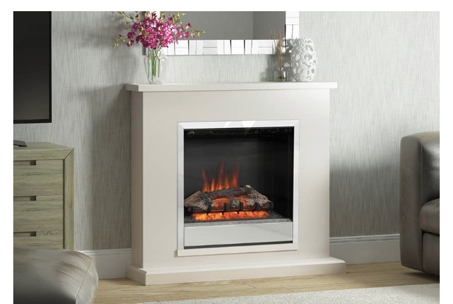 BE MODERN FLARE 40" ELSHAM TIMBER ELECTRIC FIREPLACE