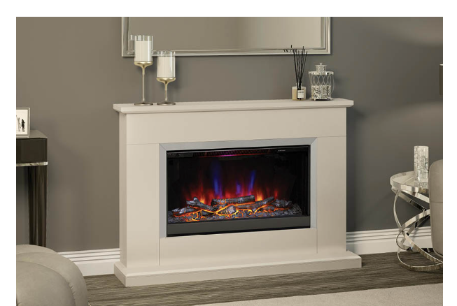 BE MODERN FLARE 46" HANSFORD TIMBER ELECTRIC FIREPLACE