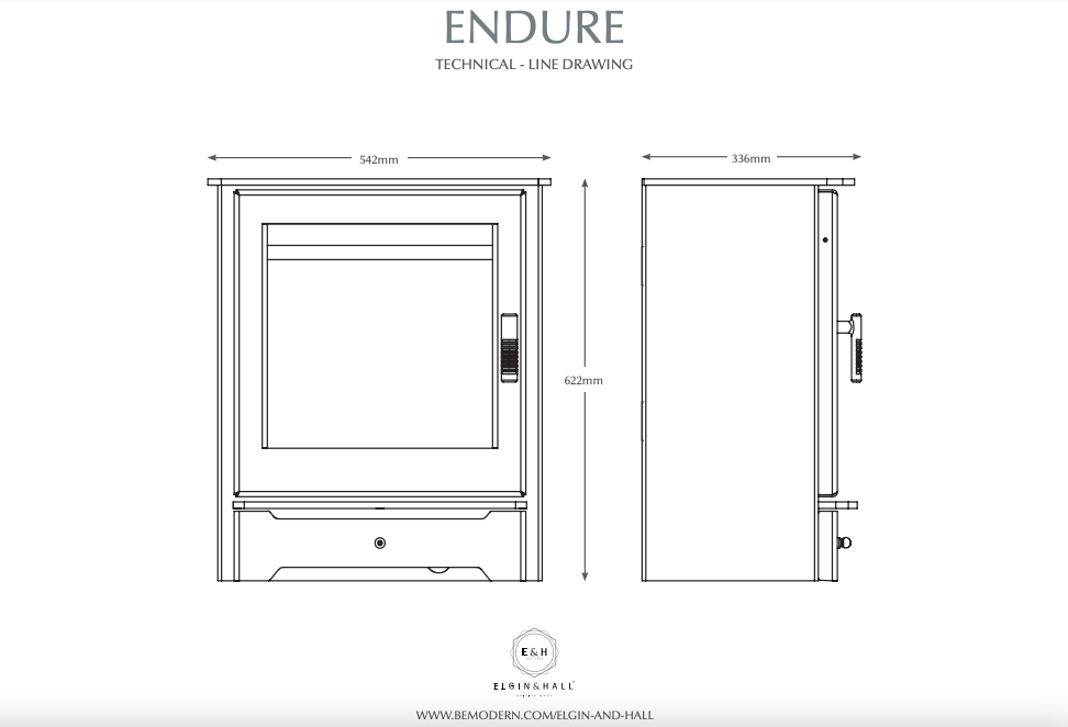 ELGIN & HALL ENDURE BALANCED FLUE GAS STOVE