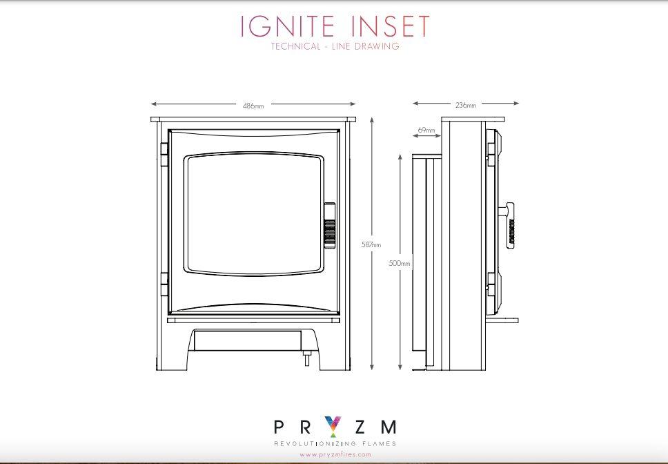 ELGIN & HALL IGNITE INSET ELECTRIC STOVE