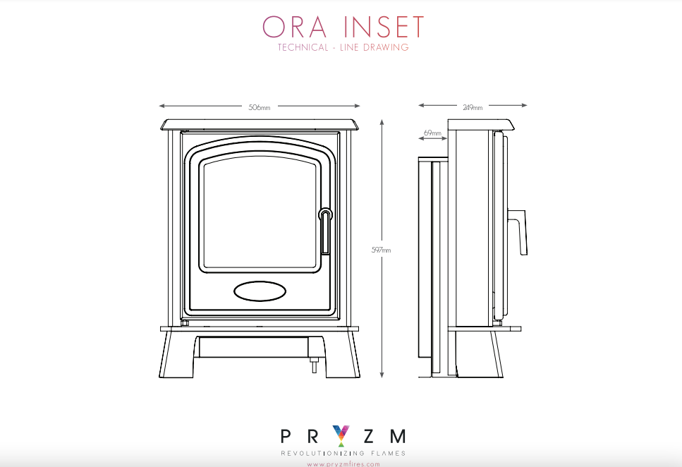 ELGIN & HALL ORA INSET ELECTRIC STOVE