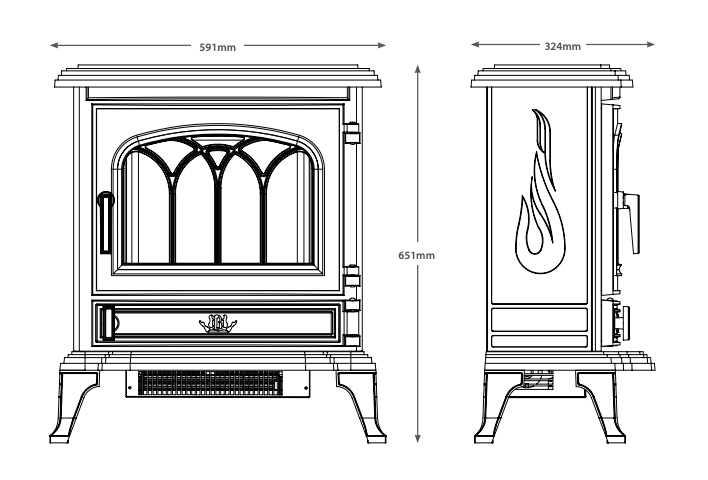 BE MODERN FLARE HESLINGTON ELECTRIC STOVE