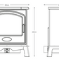 BE MODERN FLARE HEREFORD 5 WIDESCREEN MULTI-FUEL STOVE