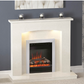 BE MODERN FLARE 45" ISABELLE MICRO-MARBLE FIREPLACE