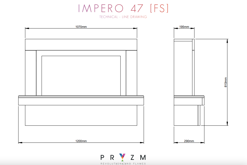 ELGIN & HALL PRYZM IMPERO 47" MICRO-MARBLE WALL MOUNTED ELECTRIC SUITE