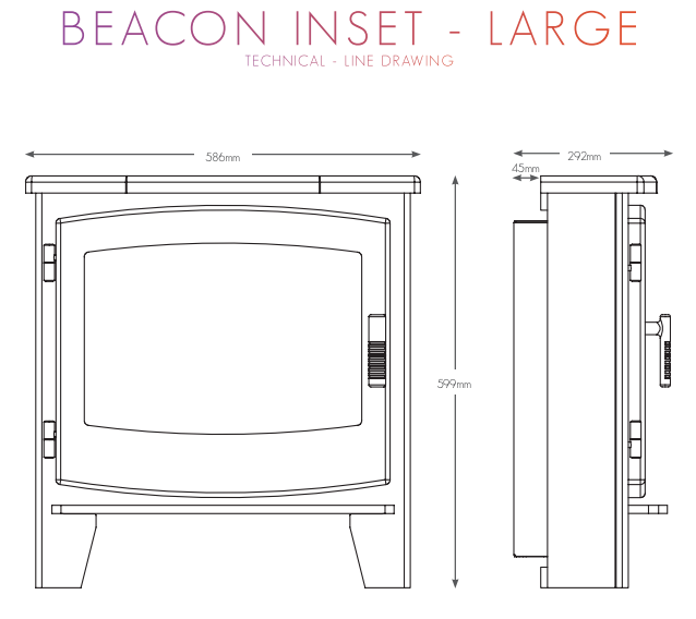 ELGIN & HALL BEACON INSET ELECTRIC STOVE