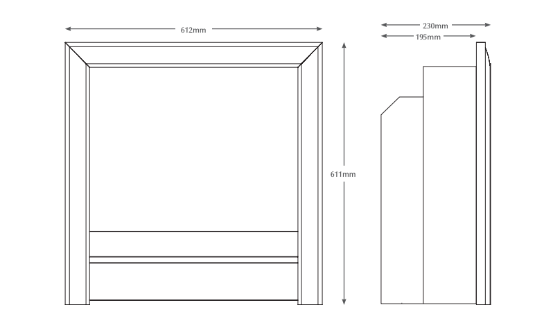 ELGIN & HALL CALLEOS 22" INSET GAS FIRE