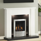 BE MODERN FLARE 48" ELDA MICRO-MARBLE FIREPLACE