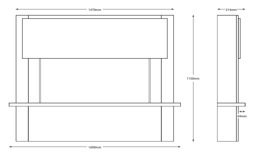 BE MODERN FLARE 63" FAIRVIEW FLOOR STANDING ELECTRIC FIREPLACE