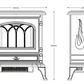 BE MODERN FLARE CANTERBURY ELECTRIC STOVE