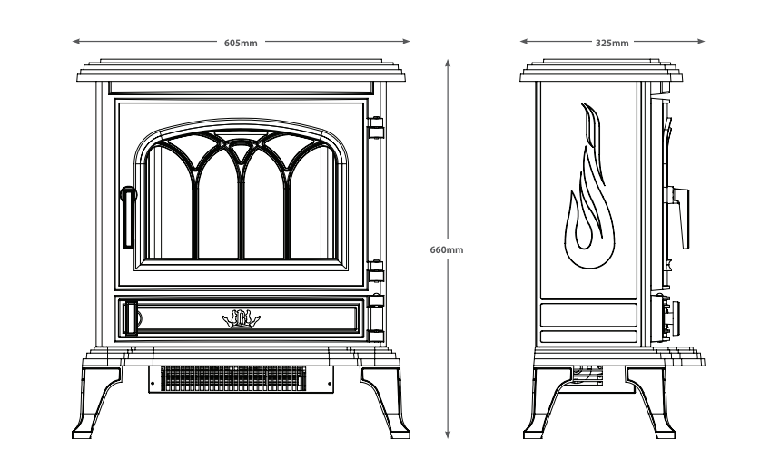 BE MODERN FLARE CANTERBURY ELECTRIC STOVE