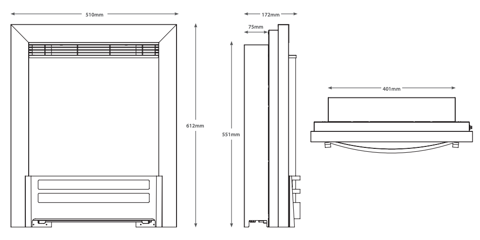 BE MODERN FLARE EMBER INSET ELECTRIC FIRE