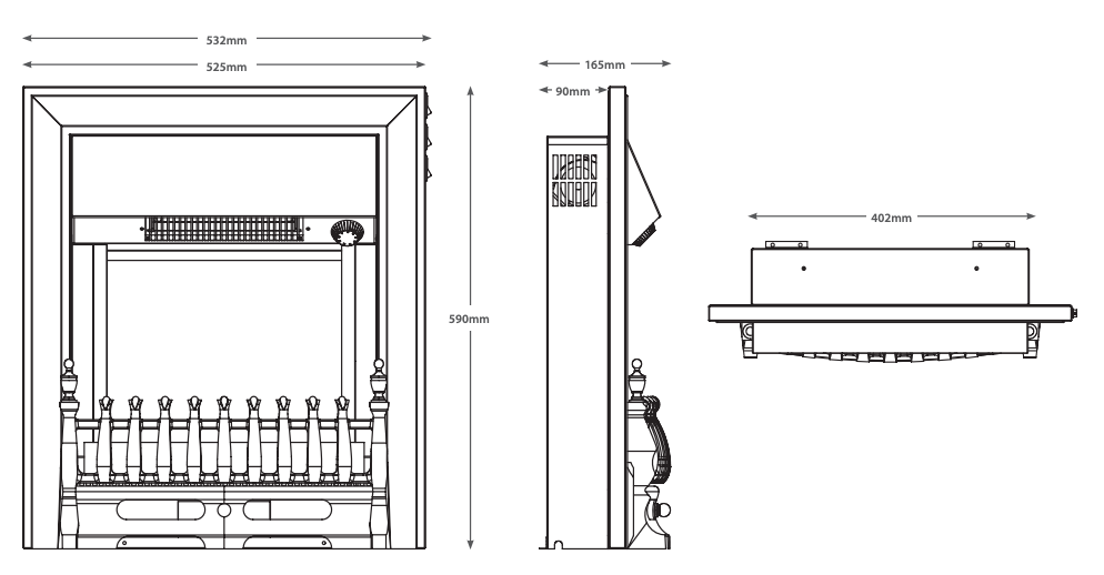 BE MODERN FLARE FAZER INSET ELECTRIC FIRE