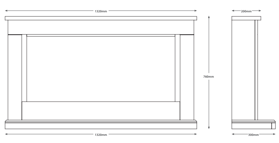 BE MODERN FLARE HANSFORD GRANDE TIMBER ELECTRIC FIREPLACE