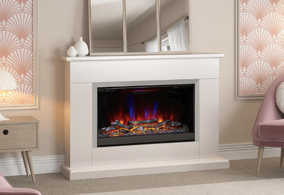 BE MODERN FLARE 46" HANSFORD TIMBER ELECTRIC FIREPLACE