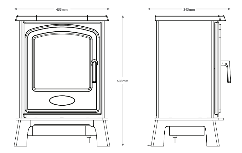 BE MODERN FLARE HEREFORD 5 ELECTRIC STOVE