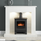 BE MODERN FLARE ALLENSFORD 48" MICRO-MARBLE INGLENOOK FIREPLACE