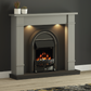 BE MODERN FLARE BROADWELL FLOOR STANDING TIMBER ELECTRIC FIREPLACE