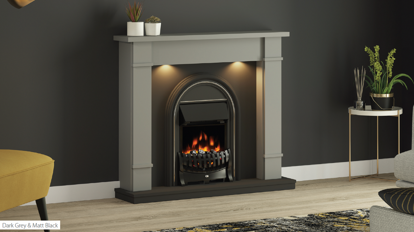 BE MODERN FLARE BROADWELL FLOOR STANDING TIMBER ELECTRIC FIREPLACE