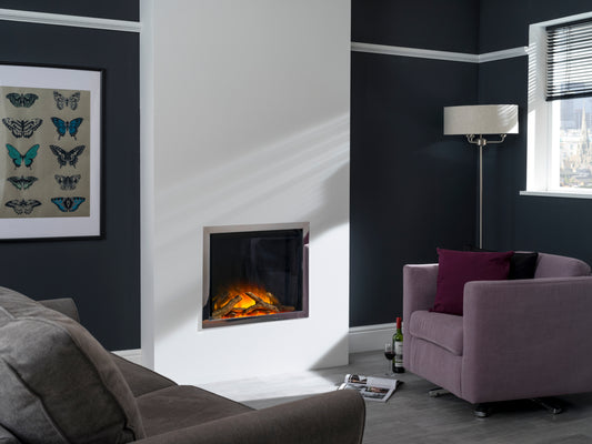 FLAMERITE GOTHAM 600 WALL INSET ELECTRIC FIRE WITH FRAME