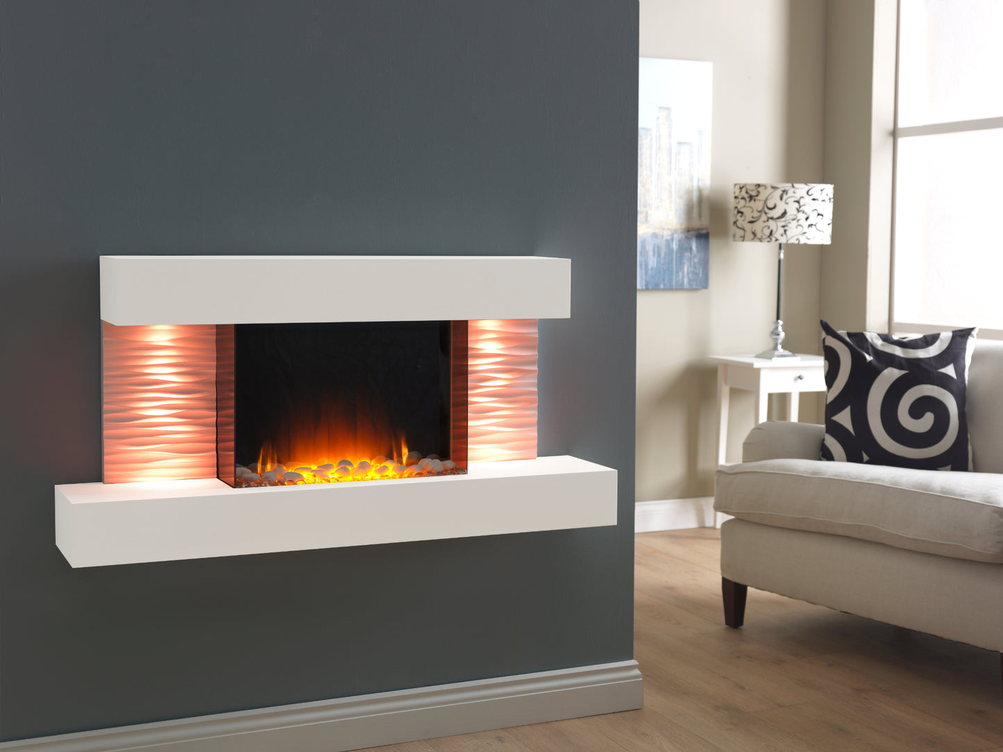 FLAMERITE LUMA 1200 WALL MOUNTED ELECTRIC SUITE